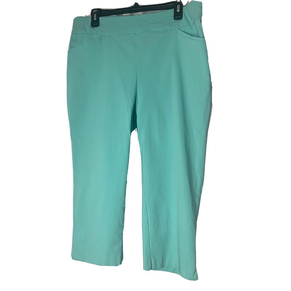 Chicos Stretch Crop Size 3 / XL / 16 Perfect Stretch Blue Capri
